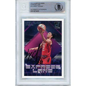 Kristi Toliver Signed '19 Donruss WNBA Basketball Card Mystics Beckett Autograph